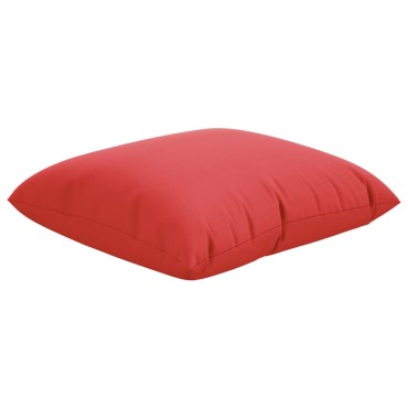 vidaXL Μαξιλάρια Καναπέ 4 τεμ. Κόκκινο 50x50cm Υφασμάτινα