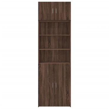 vidaXL Ραφιέρα με Ντουλάπια Καφέ Δρυς 70x42,5x225cm από Επεξ. Ξύλο 1 τεμ.