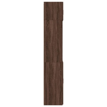 vidaXL Ραφιέρα με Ντουλάπια Καφέ Δρυς 70x42,5x225cm από Επεξ. Ξύλο 1 τεμ.