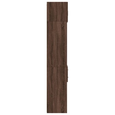 vidaXL Ραφιέρα με Ντουλάπια Καφέ Δρυς 70x42,5x225cm από Επεξ. Ξύλο 1 τεμ.