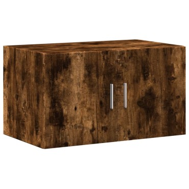 vidaXL Ραφιέρα με Ντουλάπια Καπνιστή Δρυς 70x42,5x225cm Επεξ. Ξύλο 1 τεμ.
