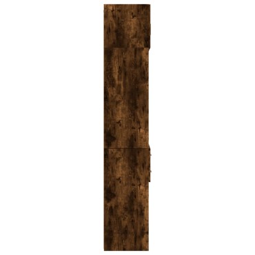 vidaXL Ραφιέρα με Ντουλάπια Καπνιστή Δρυς 70x42,5x225cm Επεξ. Ξύλο 1 τεμ.