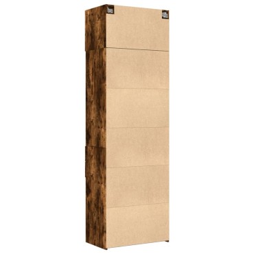vidaXL Ραφιέρα με Ντουλάπια Καπνιστή Δρυς 70x42,5x225cm Επεξ. Ξύλο 1 τεμ.