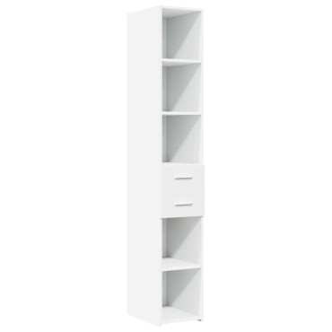 vidaXL Ντουλάπι Αποθήκευσης Στενό Λευκό 30x42,5x225cm Επεξεργ. Ξύλο 1 τεμ.