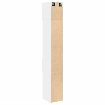 vidaXL Ντουλάπι Αποθήκευσης Στενό Λευκό 30x42,5x225cm Επεξεργ. Ξύλο 1 τεμ.