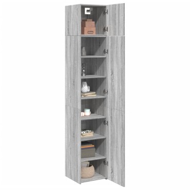 vidaXL Ντουλάπι Αποθήκευσης Στενό Δρυς 40x42,5x225cm Επεξεργ. Ξύλο 1 τεμ.