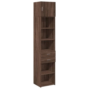 vidaXL Ντουλάπι Αποθήκευσης Στενό Δρυς 45x42,5x225cm Επεξεργ. Ξύλο 1 τεμ.