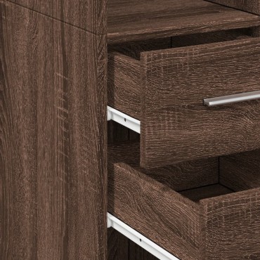 vidaXL Ντουλάπι Αποθήκευσης Στενό Δρυς 45x42,5x225cm Επεξεργ. Ξύλο 1 τεμ.