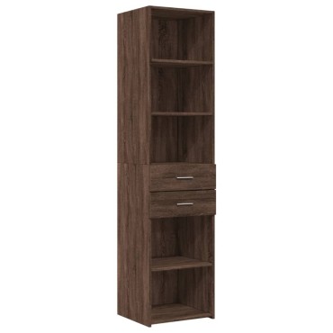 vidaXL Ντουλάπι Αποθήκευσης Στενό Δρυς 45x42,5x225cm Επεξεργ. Ξύλο 1 τεμ.