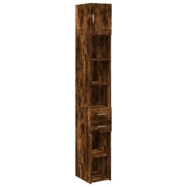 vidaXL Ντουλάπι Αποθήκευσης Στενό Δρυς 30x42,5x225cm Επεξεργ. Ξύλο 1 τεμ.