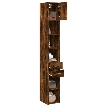 vidaXL Ντουλάπι Αποθήκευσης Στενό Δρυς 30x42,5x225cm Επεξεργ. Ξύλο 1 τεμ.
