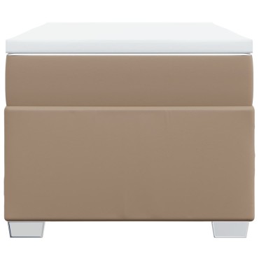 vidaXL Κρεβάτι Boxspring με Στρώμα Καπουτσίνο 100x200εκ.από Συνθ.Δέρμα
