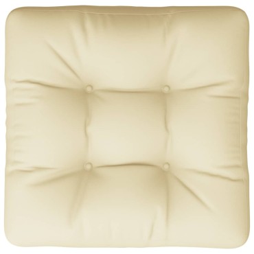 vidaXL Μαξιλάρι Παλέτας Κρεμ 60x60x12cm Υφασμάτινο
