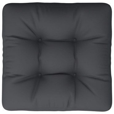 vidaXL Μαξιλάρι Παλέτας Μαύρο 60x60x12cm Υφασμάτινο