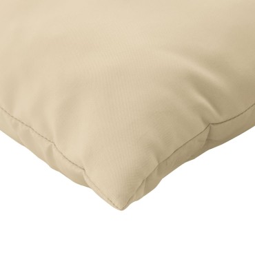 vidaXL Μαξιλάρια Καναπέ 4 τεμ. Μπεζ 50x50cm Υφασμάτινα