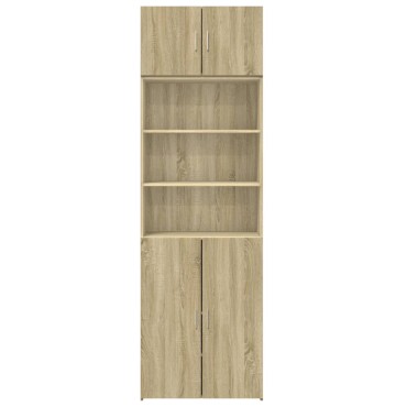 vidaXL Ραφιέρα με Ντουλάπια Sonoma Δρυς 70x42,5x225cm Επεξ. Ξύλο 1 τεμ.