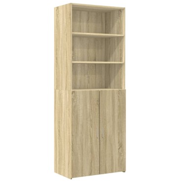 vidaXL Ραφιέρα με Ντουλάπια Sonoma Δρυς 70x42,5x225cm Επεξ. Ξύλο 1 τεμ.