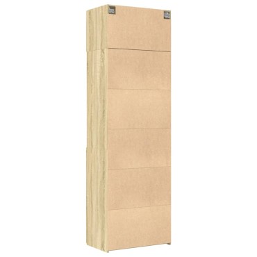 vidaXL Ραφιέρα με Ντουλάπια Sonoma Δρυς 70x42,5x225cm Επεξ. Ξύλο 1 τεμ.