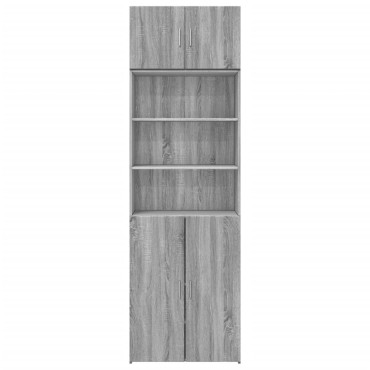 vidaXL Ραφιέρα με Ντουλάπια Γκρι Sonoma 70x42,5x225cm Επεξ. Ξύλο 1 τεμ.