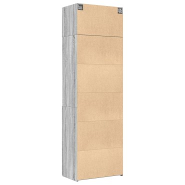 vidaXL Ραφιέρα με Ντουλάπια Γκρι Sonoma 70x42,5x225cm Επεξ. Ξύλο 1 τεμ.
