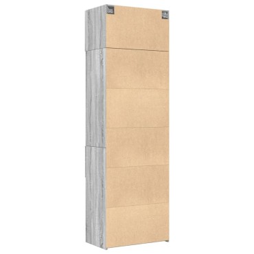 vidaXL Ραφιέρα με Ντουλάπια Γκρι Sonoma 70x42,5x225cm Επεξ. Ξύλο 1 τεμ.