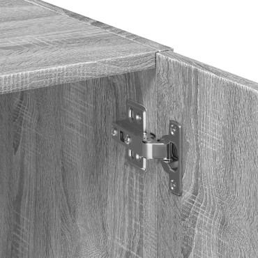 vidaXL Ραφιέρα με Ντουλάπια Γκρι Sonoma 80x42,5x225cm Επεξ. Ξύλο 1 τεμ.
