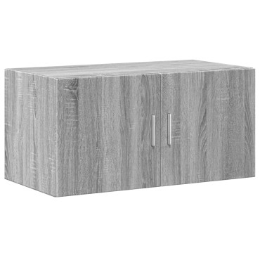 vidaXL Ραφιέρα με Ντουλάπια Γκρι Sonoma 80x42,5x225cm Επεξ. Ξύλο 1 τεμ.