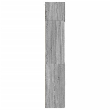 vidaXL Ραφιέρα με Ντουλάπια Γκρι Sonoma 80x42,5x225cm Επεξ. Ξύλο 1 τεμ.