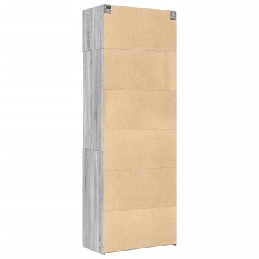 vidaXL Ραφιέρα με Ντουλάπια Γκρι Sonoma 80x42,5x225cm Επεξ. Ξύλο 1 τεμ.