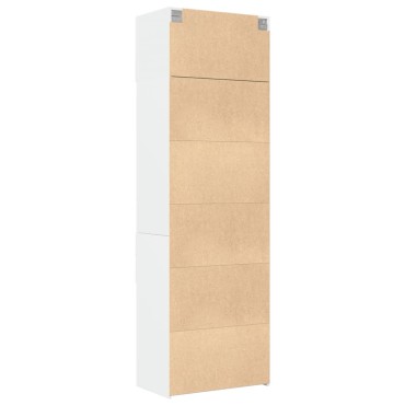 vidaXL Ραφιέρα με Ντουλάπια Λευκή 70x42,5x225cm Επεξεργασμένο Ξύλο 1 τεμ.