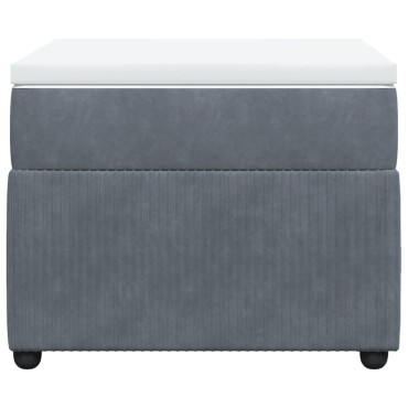 vidaXL Κρεβάτι Boxspring με Στρώμα Σκούρο Γκρι 80x200 εκ. Βελούδινο