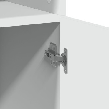 vidaXL Ραφιέρα με Ντουλάπια Λευκή 70x42,5x225cm Επεξεργασμένο Ξύλο 1 τεμ.