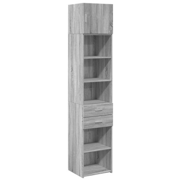 vidaXL Ντουλάπι Αποθήκευσης Στενό Δρυς 45x42,5x225cm Επεξεργ. Ξύλο 1 τεμ.