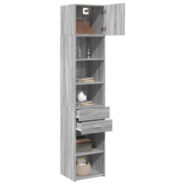 vidaXL Ντουλάπι Αποθήκευσης Στενό Δρυς 45x42,5x225cm Επεξεργ. Ξύλο 1 τεμ.