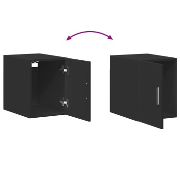vidaXL Ντουλάπι Αποθήκευσης Στενό Μαύρο 30x42,5x225cm Επεξεργ. Ξύλο 1 τεμ.