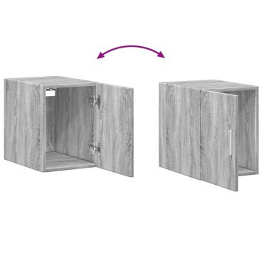 vidaXL Ντουλάπι Αποθήκευσης Στενό Γκρι 30x42,5x225cm Επεξεργ. Ξύλο 1 τεμ.