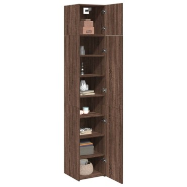 vidaXL Ντουλάπι Αποθήκευσης Στενό Δρυς 40x42,5x225cm Επεξεργ. Ξύλο 1 τεμ.