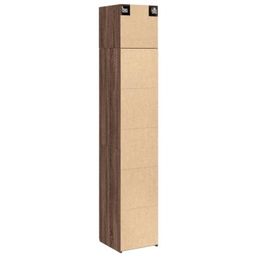 vidaXL Ντουλάπι Αποθήκευσης Στενό Δρυς 40x42,5x225cm Επεξεργ. Ξύλο 1 τεμ.