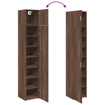 vidaXL Ντουλάπι Αποθήκευσης Στενό Δρυς 40x42,5x225cm Επεξεργ. Ξύλο 1 τεμ.