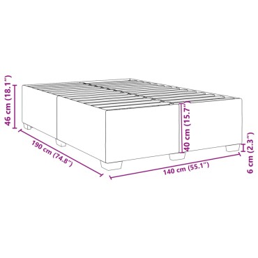 vidaXL Πλαίσιο Κρεβατιού Λευκό 140x190 εκ. από Συνθετικό Δέρμα