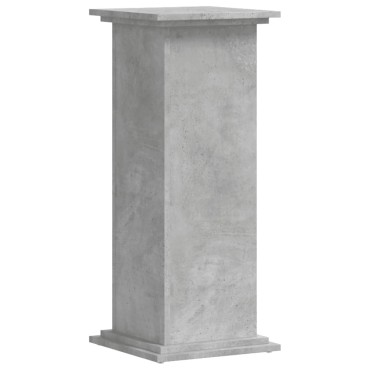 vidaXL Βάσεις Φυτών Γκρι Σκυρ. 33x33x80 εκ. Επεξεργασμένο Ξύλο