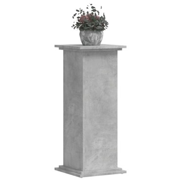 vidaXL Βάσεις Φυτών Γκρι Σκυρ. 33x33x80 εκ. Επεξεργασμένο Ξύλο