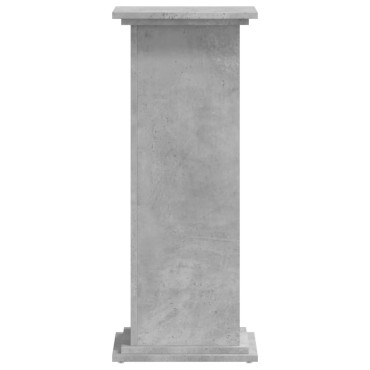 vidaXL Βάσεις Φυτών Γκρι Σκυρ. 33x33x80 εκ. Επεξεργασμένο Ξύλο
