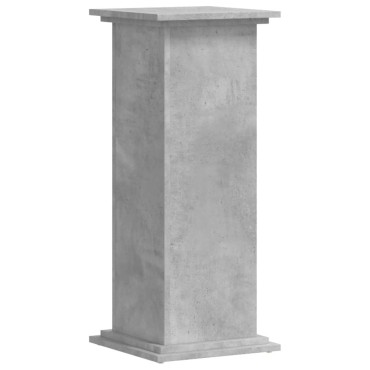 vidaXL Βάσεις Φυτών Γκρι Σκυρ. 33x33x80 εκ. Επεξεργασμένο Ξύλο