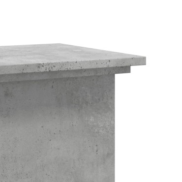 vidaXL Βάσεις Φυτών Γκρι Σκυρ. 33x33x80 εκ. Επεξεργασμένο Ξύλο