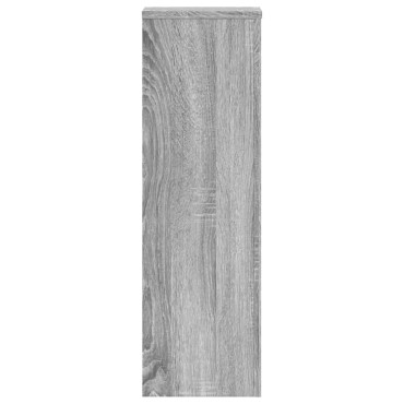vidaXL Βάσεις Φυτών 2 Τεμ. Γκρι Sonoma 25x25x80 εκ. Επεξεργασμένο Ξύλο