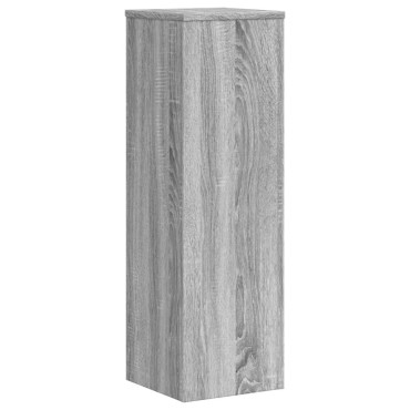 vidaXL Βάσεις Φυτών 2 Τεμ. Γκρι Sonoma 25x25x80 εκ. Επεξεργασμένο Ξύλο