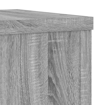 vidaXL Βάσεις Φυτών 2 Τεμ. Γκρι Sonoma 25x25x80 εκ. Επεξεργασμένο Ξύλο