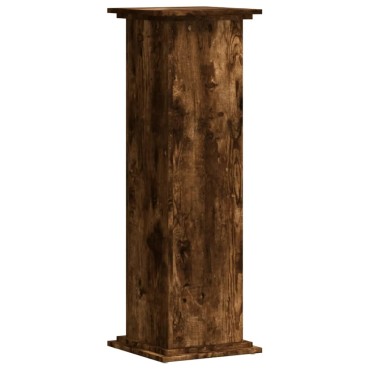 vidaXL Βάσεις Φυτών Καπνιστή Δρυς 33x33x100εκ Επεξεργασμένο Ξύλο