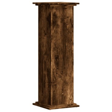 vidaXL Βάσεις Φυτών Καπνιστή Δρυς 33x33x100εκ Επεξεργασμένο Ξύλο